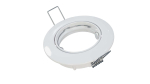 Ceiling lighting point fitting OPRA cast round adjustable white